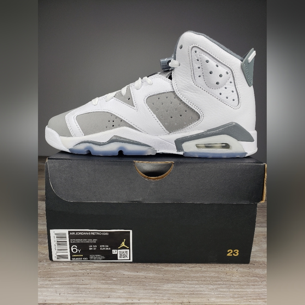 Brand New Jordan Retro 6 White and Gray - Picture 3 of 8